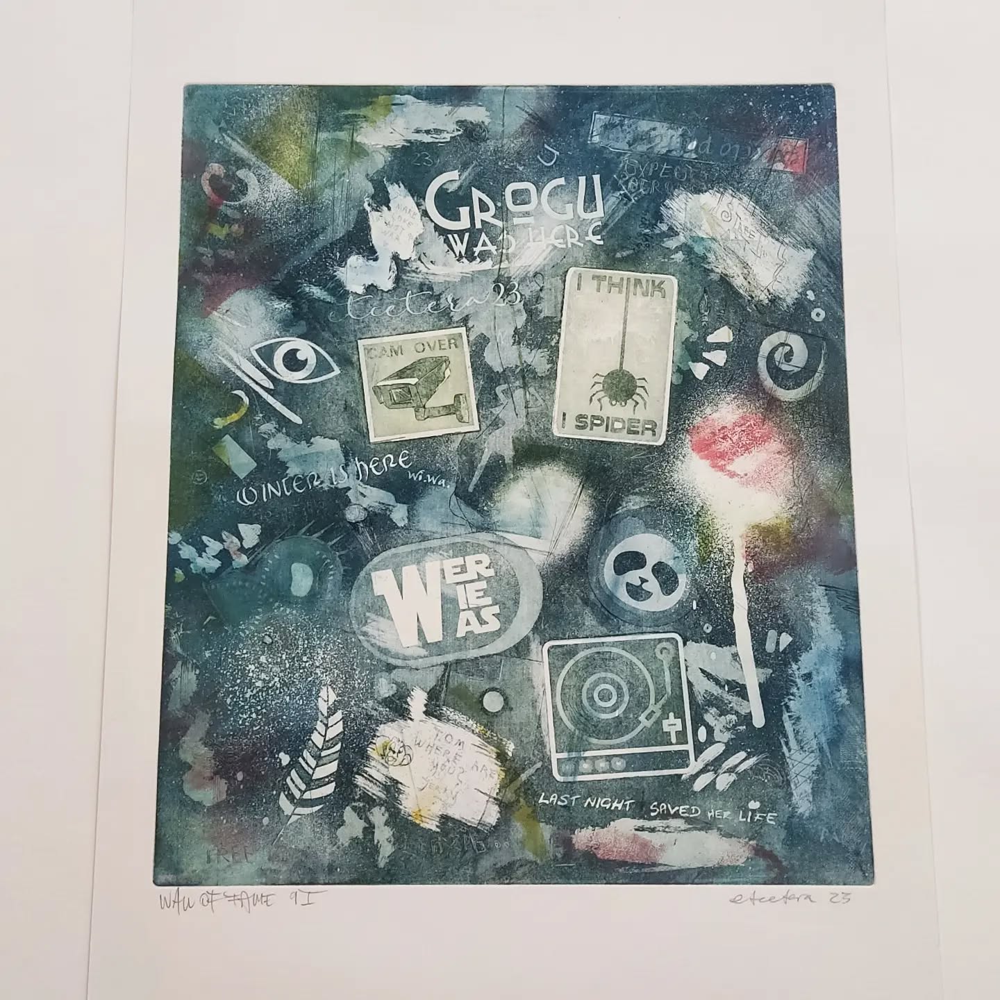etching meets streetart
"hall of fame" Part I
Version 9

Aquatinta Radierung 2024
#radierung #etching #streetart
